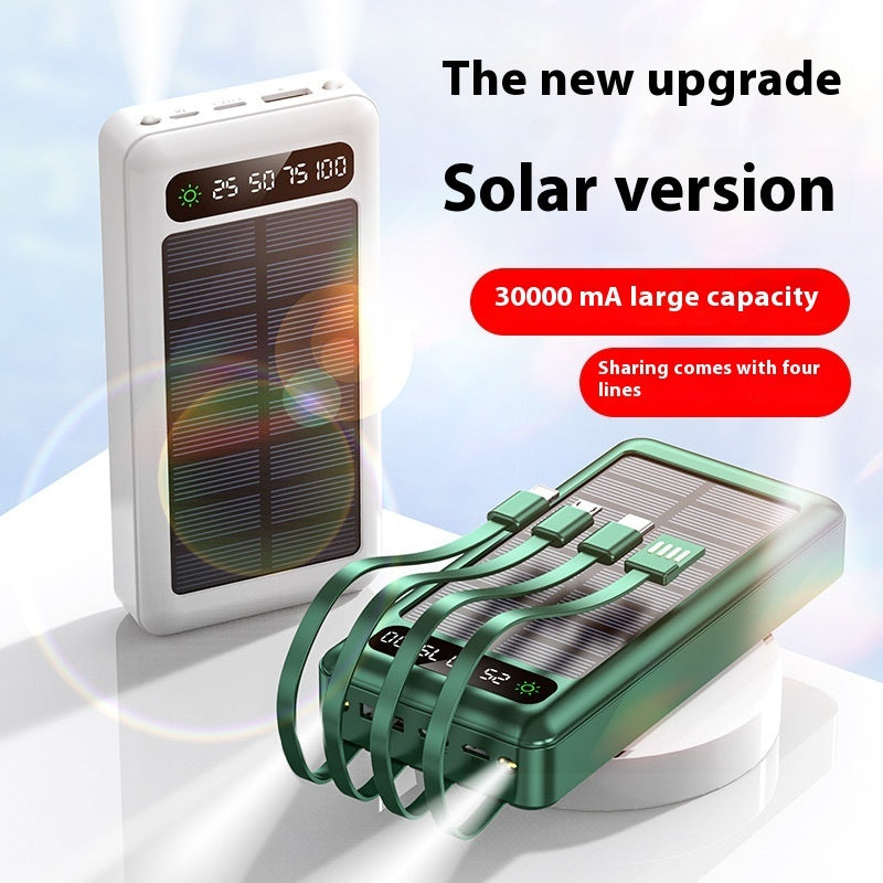 Solar With Cable Power Bank 30000