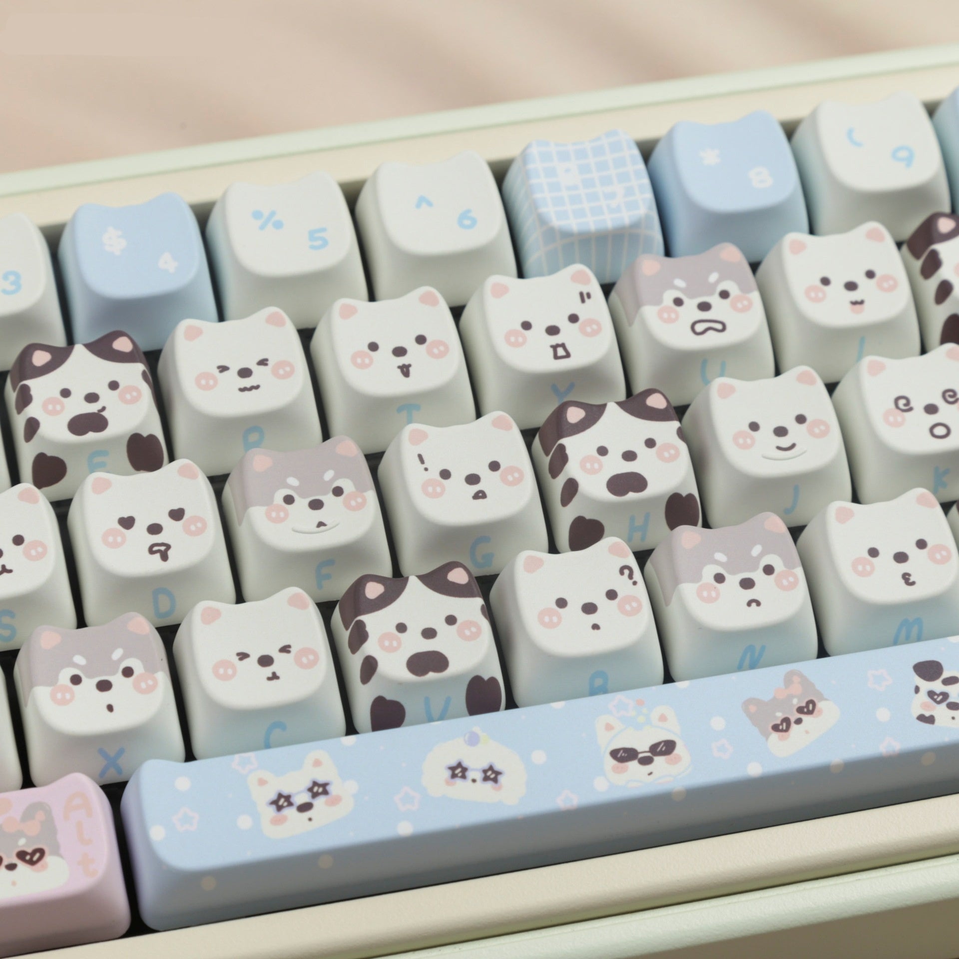 Cute Puppy Full Set PBT Sublimation  Keyboards