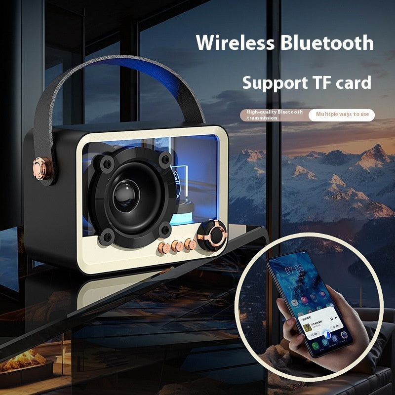 Glass Bluetooth Speaker Portable Mini Outdoor