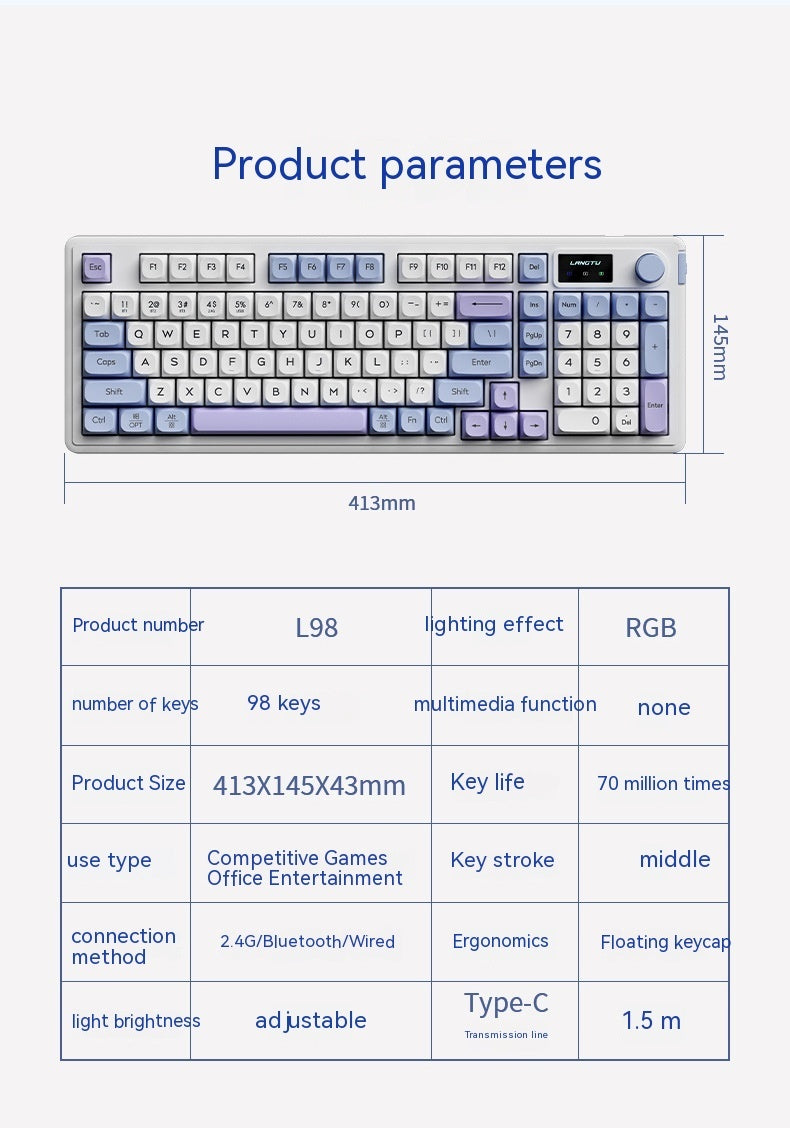 Wireless Bluetooth Mute Keyboard Office Keyboard