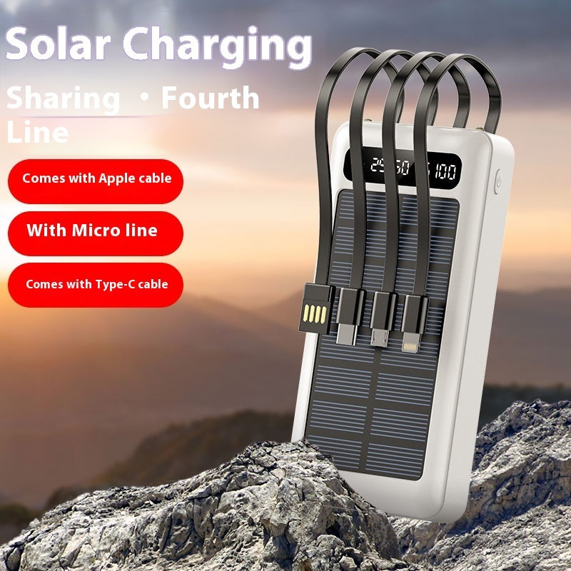 Solar With Cable Power Bank 30000