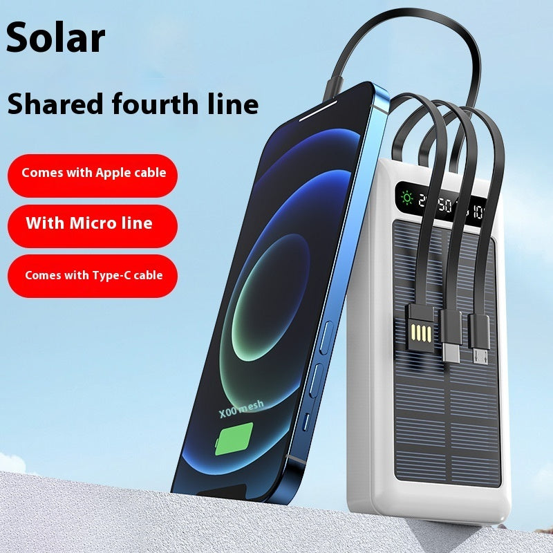 Solar With Cable Power Bank 30000