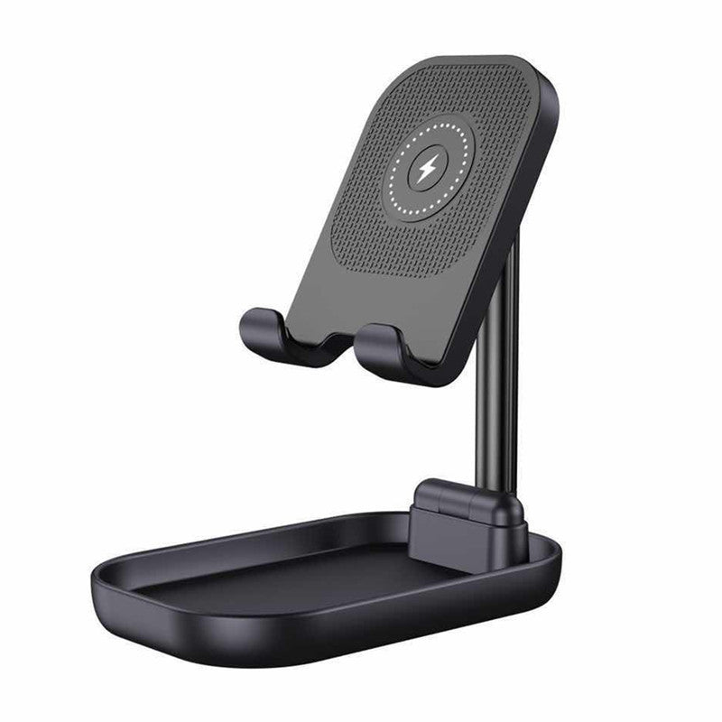 Folding portable wireless phone holder