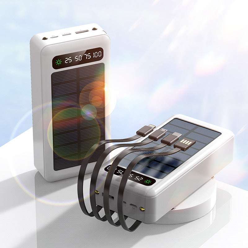 Solar With Cable Power Bank 30000