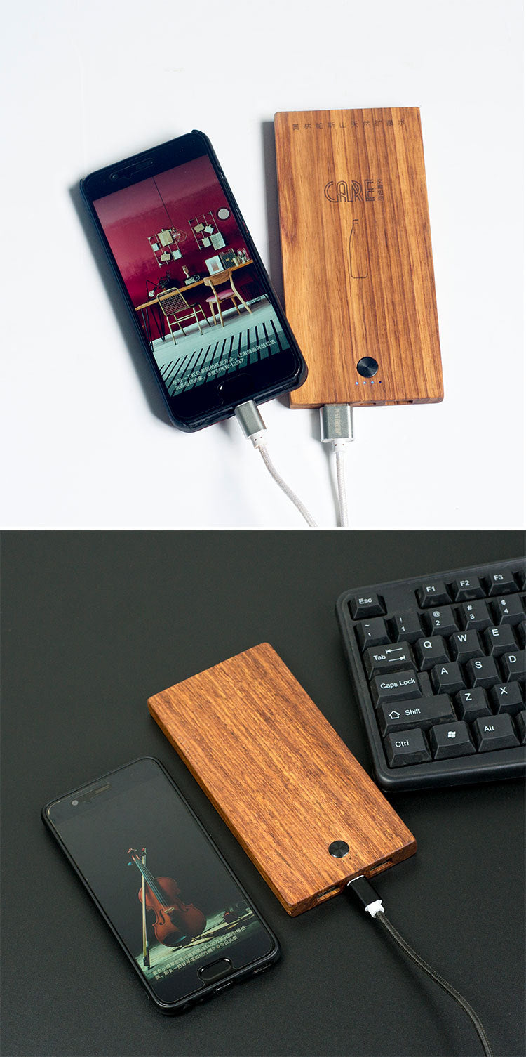 Wooden Handicraft Phone Fast Power Bank