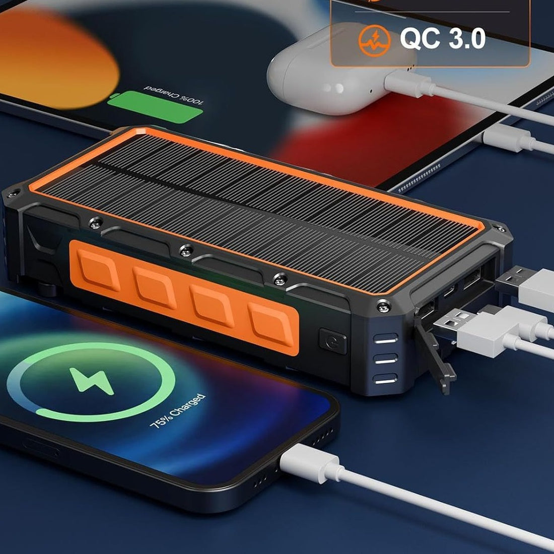 Solar Hand Power  Wireless Charging Power Supply