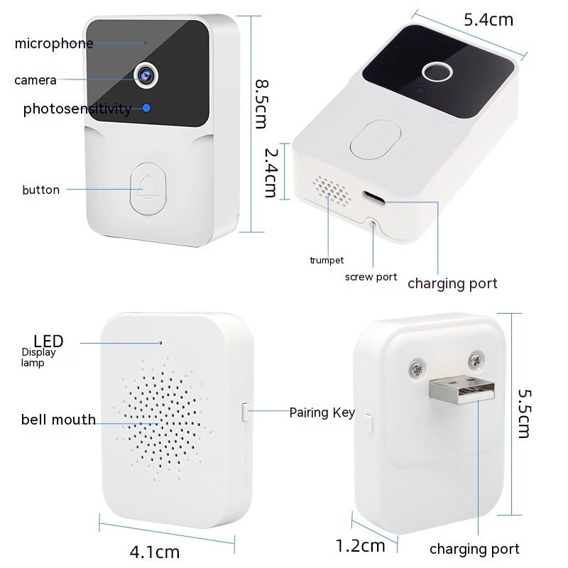 Video Doorbell Wireless Monitoring Video