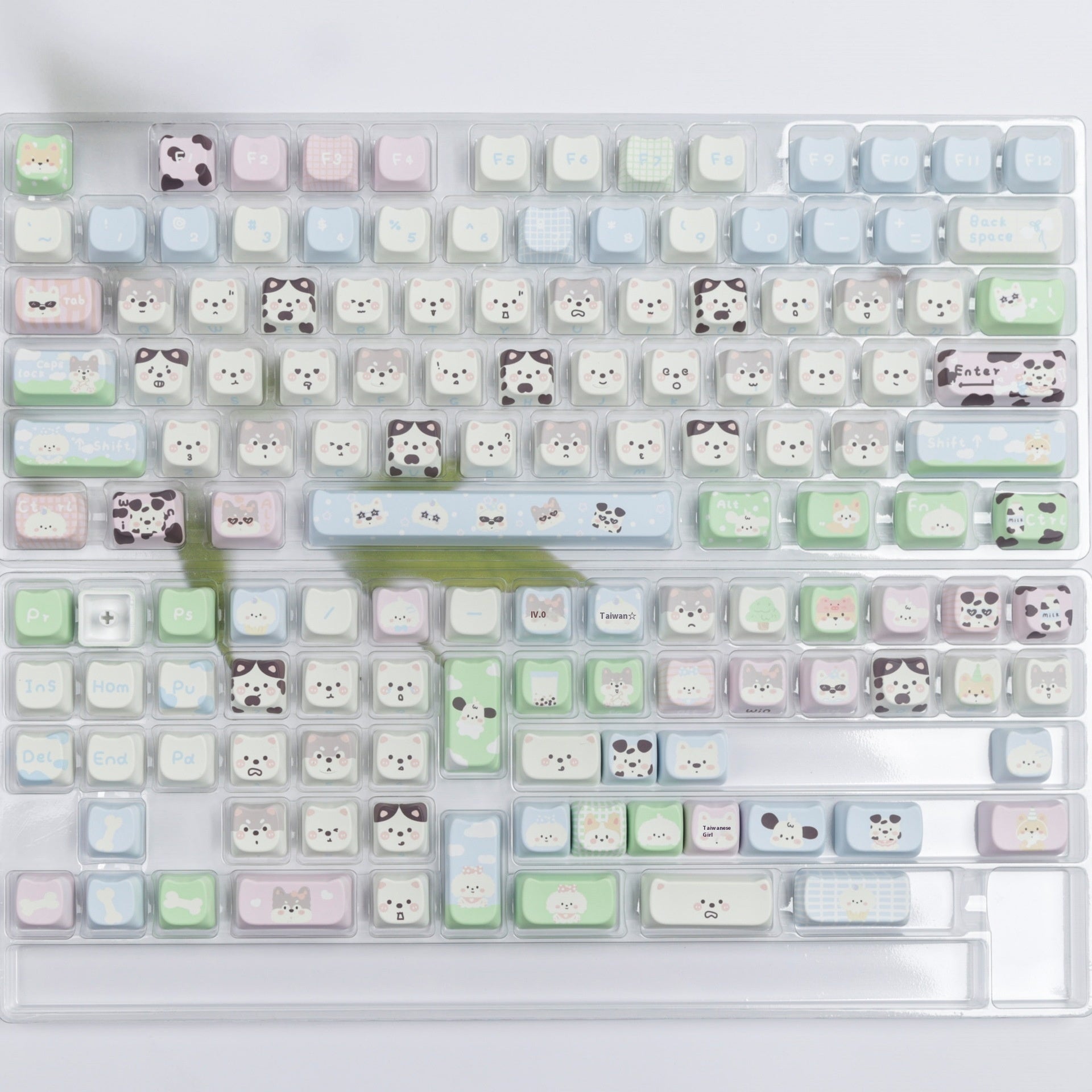 Cute Puppy Full Set PBT Sublimation  Keyboards