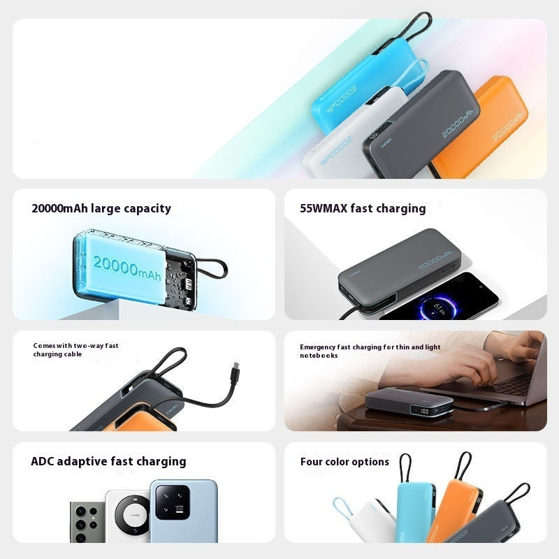 20000 MA Mobile Power PD Fast Charge  Power Bank