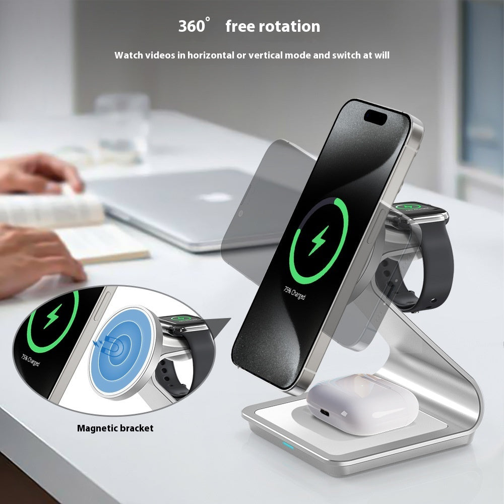 Three-in-one Wireless Charger Car Soft Light